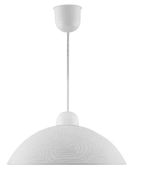 Lampa wisząca biała LUKRECJA 1xE27x60W wym: 70x30x30 cm Candellux 858088