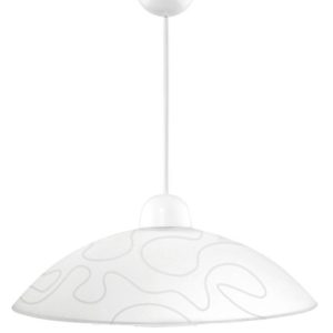Lampa wisząca biała MALIBU 1xE27x60W wym: 70x40x40 cm Candellux 924024 Lampa wisząca biała MALIBU 1xE27x60W wym: 70x40x40 cm Candellux 924024