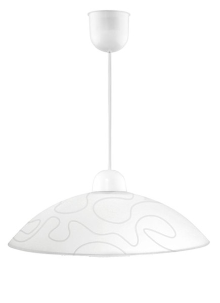 Lampa wisząca biała MALIBU 1xE27x60W wym: 70x40x40 cm Candellux 924024