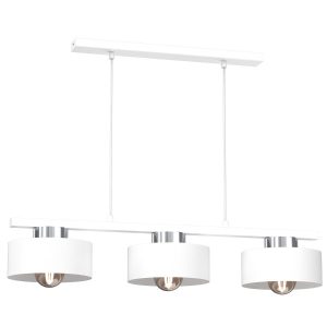 Lampa wisząca biała matowa-chromowana Marti 3xE27x15W Luminex 847972 Lampa wisząca biała matowa-chromowana Marti 3xE27x15W Luminex 847972