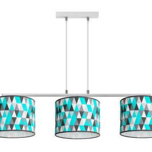 Lampa wisząca biała multikolor Demeter 3xE27x60W wym: 95x81x20 cm Lampex 858067 Lampa wisząca biała multikolor Demeter 3xE27x60W wym: 95x81x20 cm Lampex 858067