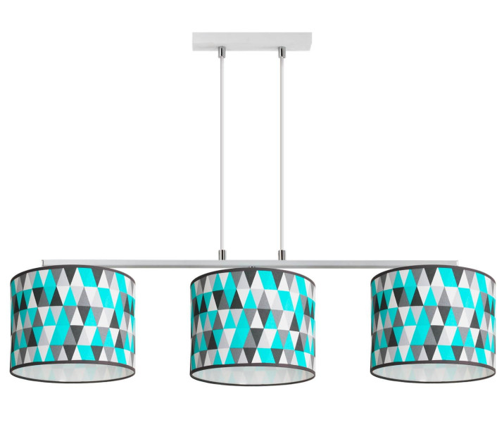Lampa wisząca biała multikolor Demeter 3xE27x60W wym: 95x81x20 cm Lampex 858067