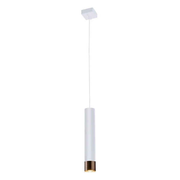 Lampa wisząca biała patyna-mosiężny EIDO 1xGU10x10W wym: 200x6x6 cm Amplex 846030