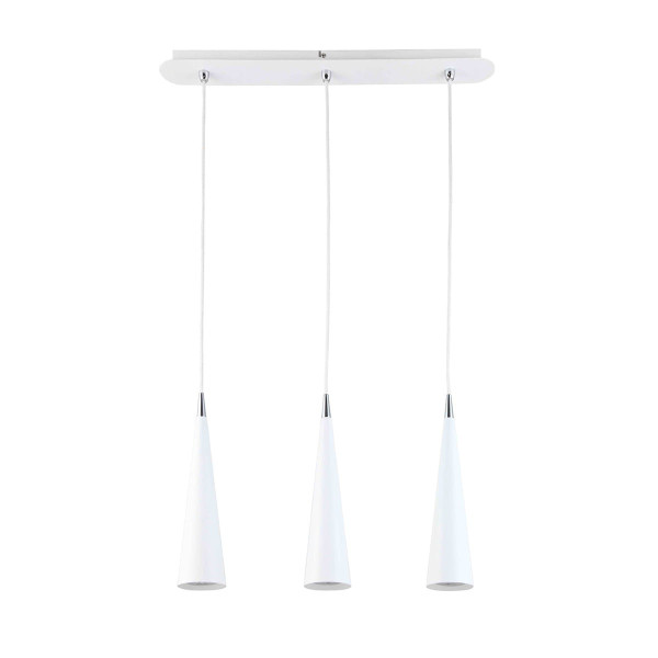 Lampa wisząca biała Pietro 3xGU10x50W wym: 110x57x8 cm Italux 854313