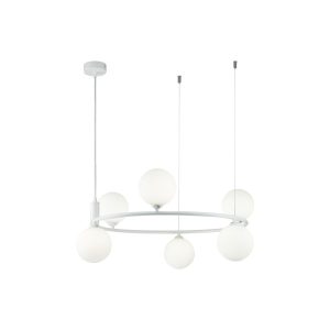 Lampa wisząca biała RING 6xG9x25W wym: 184x58x58 cm Maytoni 854258 Lampa wisząca biała RING 6xG9x25W wym: 184x58x58 cm Maytoni 854258