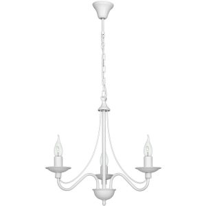 Lampa wisząca biała Róża 3xE14x40W wym: 108x50x50 cm Aldex 851933 Lampa wisząca biała Róża 3xE14x40W wym: 108x50x50 cm Aldex 851933