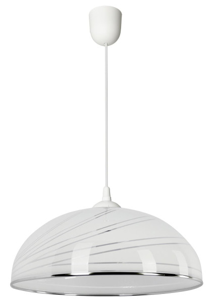 Lampa wisząca biała Simi 1xE27x40W wym: 70x38x38 cm Lampex 854404