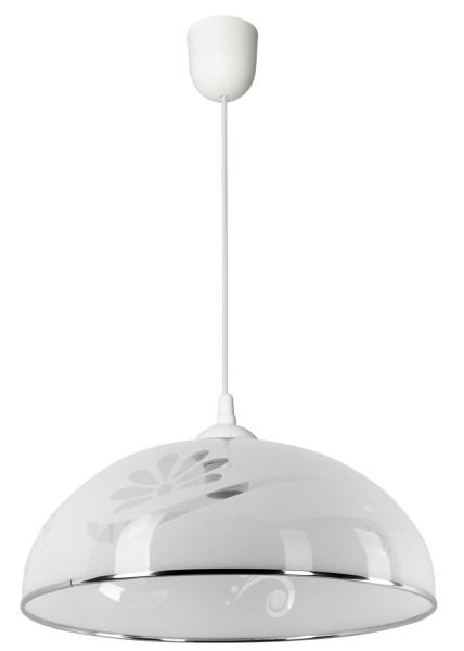 Lampa wisząca biała Simi 1xE27x40W wym: 70x38x38 cm Lampex 854356