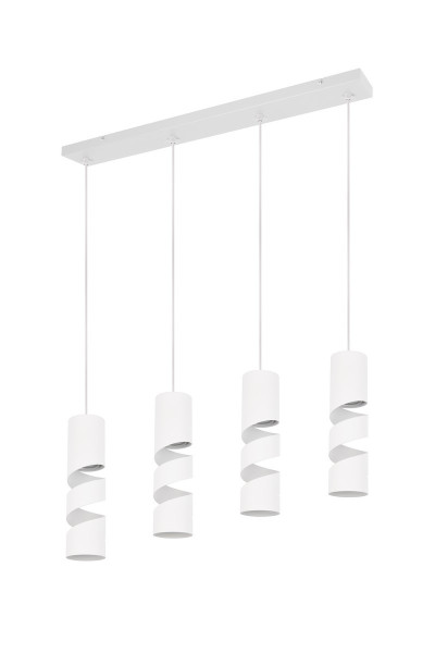 Lampa wisząca biała STREAM 4xGU10x10W wym: 150x80x9 cm Trio 837802