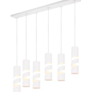 Lampa wisząca biała STREAM 6xGU10x10W wym: 150x100x14 cm Trio 837978 Lampa wisząca biała STREAM 6xGU10x10W wym: 150x100x14 cm Trio 837978