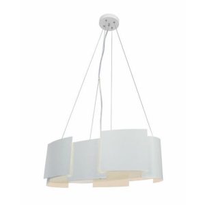 Lampa wisząca biała Swanson 4xE14x40W wym: 120x60x25 cm Reality 845248 Lampa wisząca biała Swanson 4xE14x40W wym: 120x60x25 cm Reality 845248