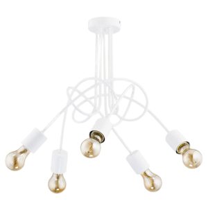 Lampa wisząca biała Tango 5xE27x60W wym: 41x50x50 cm Alfa 854672 Lampa wisząca biała Tango 5xE27x60W wym: 41x50x50 cm Alfa 854672
