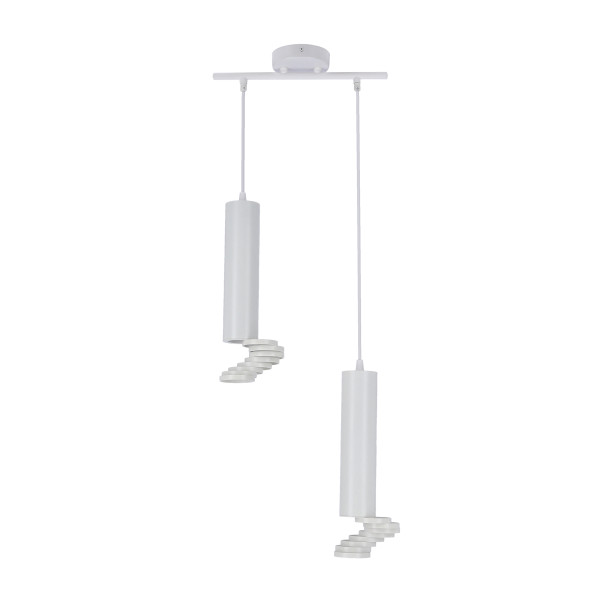 Lampa wisząca biała Tuba 2xGU10x50W wym: 100x30x6 cm Candellux 924135