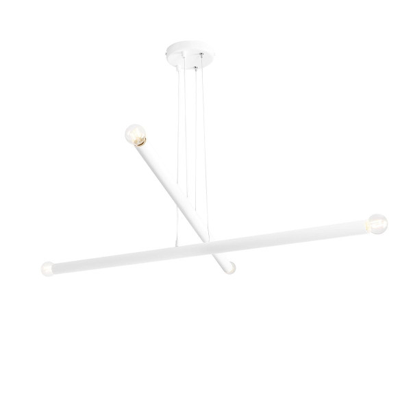 Lampa wisząca biała Tubo 4xE14x40W wym: 105x100x25 cm Aldex 854529