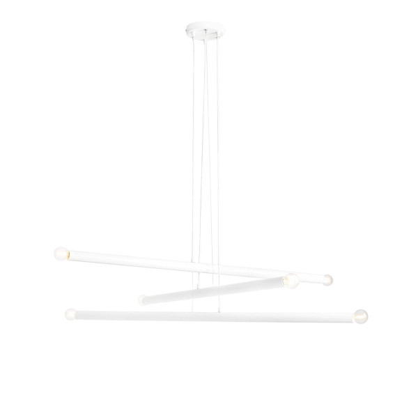 Lampa wisząca biała Tubo 6xE14x40W wym: 105x100x25 cm Aldex 854611