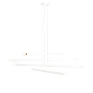 Lampa wisząca biała Tubo 8xE14x40W wym: 105x100x20 cm Aldex 854279 Lampa wisząca biała Tubo 8xE14x40W wym: 105x100x20 cm Aldex 854279