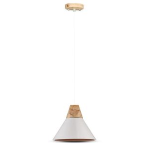 Lampa wisząca biała VT-7425 1xE27x60W wym: 110x4x25 cm V-TAC 851435
