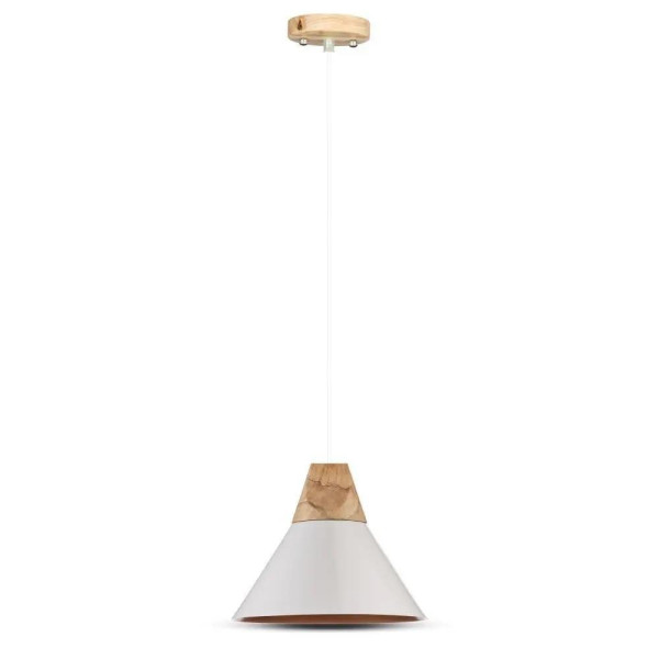 Lampa wisząca biała VT-7425 1xE27x60W wym: 110x4x25 cm V-TAC 851435