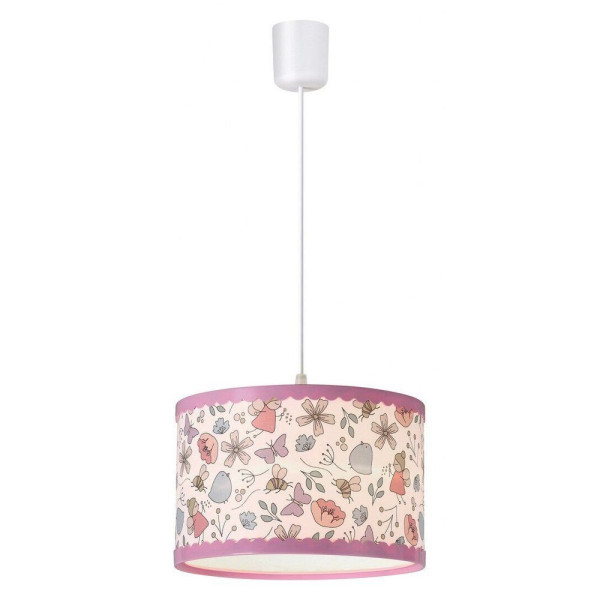 Lampa wisząca biała wielokolorowy Hanka 1xE27x40W wym: 88x28x28 cm Rabalux 952595