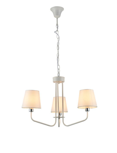 Lampa wisząca biała YORK 3xE14x60W wym: 44x58x58 cm Candellux 924168