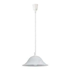 Lampa wisząca białe szkło alabastrowe Alabastro 1xE27x40W Rabalux 952578