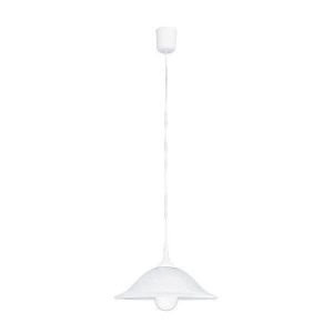 Lampa wisząca białe szkło alabastrowe Alabastro 1xE27x60W Rabalux 952599