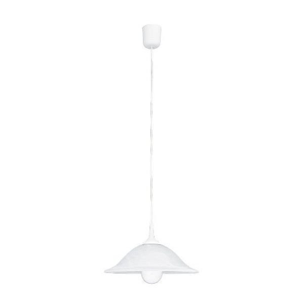 Lampa wisząca białe szkło alabastrowe Alabastro 1xE27x60W Rabalux 952599