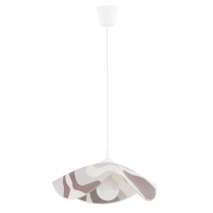 Lampa wisząca biało-beżowa-kremowa TOLKA 1xE27x15W wym: 90x48x48 cm Alfa 856421