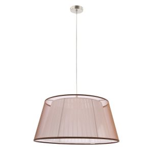 Lampa wisząca biało-brązowa CHARLIE 1xE27x60W wym: 105x45x45 cm Candellux 924226