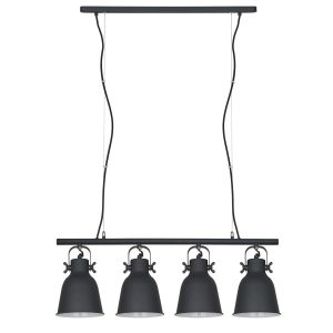 Lampa wisząca biało-czarna Lavare 4xE27x40W wym: 178×85,5×16 cm Italux 860134