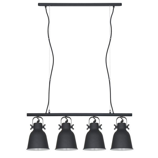 Lampa wisząca biało-czarna Lavare 4xE27x40W wym: 178x85,5x16 cm Italux 860134
