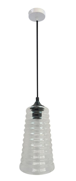 Lampa wisząca biało-czarna-przezroczysta MANILA 1xE27x60W Candellux 858237