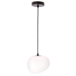 Lampa wisząca biało-czarna STONES 1xE27x40W wym: 120x20x20 cm Candellux 845789