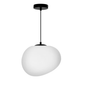 Lampa wisząca biało-czarna STONES 1xE27x40W wym: 120x30x30 cm Candellux 846313