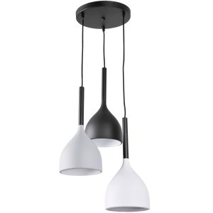 Lampa wisząca biało-czarna-szara AVOLA 3xE27x20W wym: 130x34x34 cm Polux 852037 Lampa wisząca biało-czarna-szara AVOLA 3xE27x20W wym: 130x34x34 cm Polux 852037