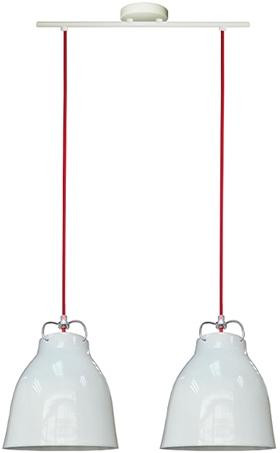 Lampa wisząca biało-czerwona PENSILVANIA 2xE27x60W Candellux 924159