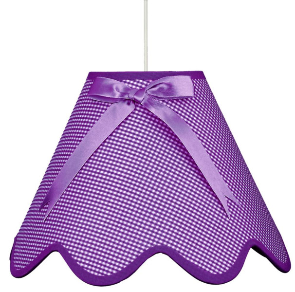 Lampa wisząca biało-fioletowa LOLA 1xE27x60W wym: 90x40x40 cm Candellux 924053