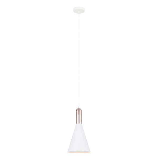 Lampa wisząca biało-miedziana Khaleo 1xE27x60W wym: 112x19x19 cm Italux 860038