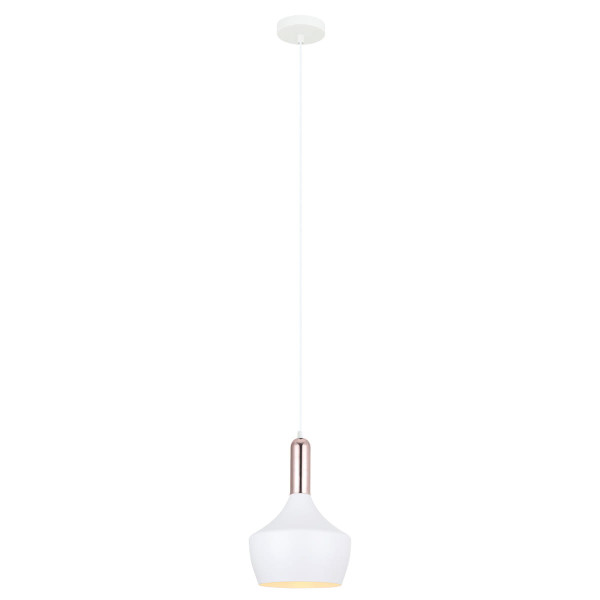 Lampa wisząca biało-miedziana Ophelia 1xE27x60W wym: 120x25x25 cm Italux 856269