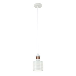 Lampa wisząca biało-miedziana Restenza 1xE27x40W wym: 100x12x12 cm Italux 854553 Lampa wisząca biało-miedziana Restenza 1xE27x40W wym: 100x12x12 cm Italux 854553