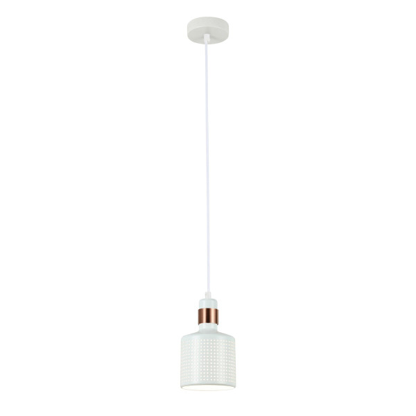 Lampa wisząca biało-miedziana Restenza 1xE27x40W wym: 100x12x12 cm Italux 854553