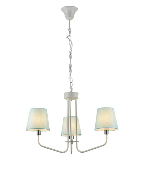 Lampa wisząca biało-niebieska YORK 3xE14x60W wym: 44x58x58 cm Candellux 924035
