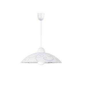 Lampa wisząca biało-przezroczysta Scroll 1xE27x60W wym: 90x30x30 cm Rabalux 964293