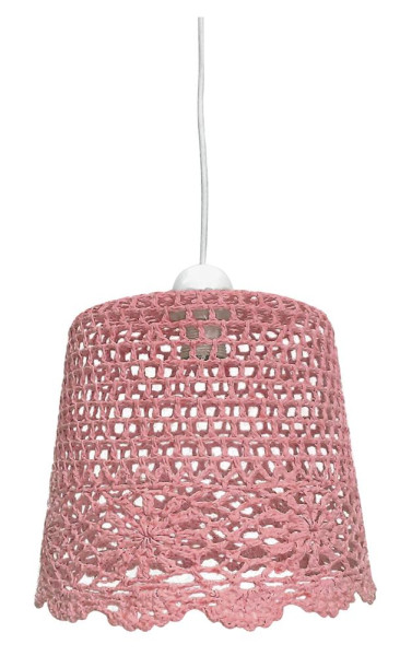 Lampa wisząca biało-różowa NONNA 1xE27x60W wym: 100x27x27 cm Candellux 924041