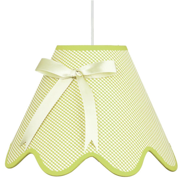 Lampa wisząca biało-zielona LOLA 1xE27x60W wym: 90x40x40 cm Candellux 924172