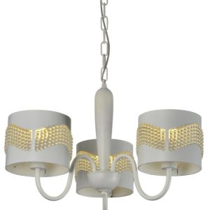 Lampa wisząca biało-złota ANTONIO 3xE27x60W wym: 100x50x50 cm Candellux 924007 Lampa wisząca biało-złota ANTONIO 3xE27x60W wym: 100x50x50 cm Candellux 924007