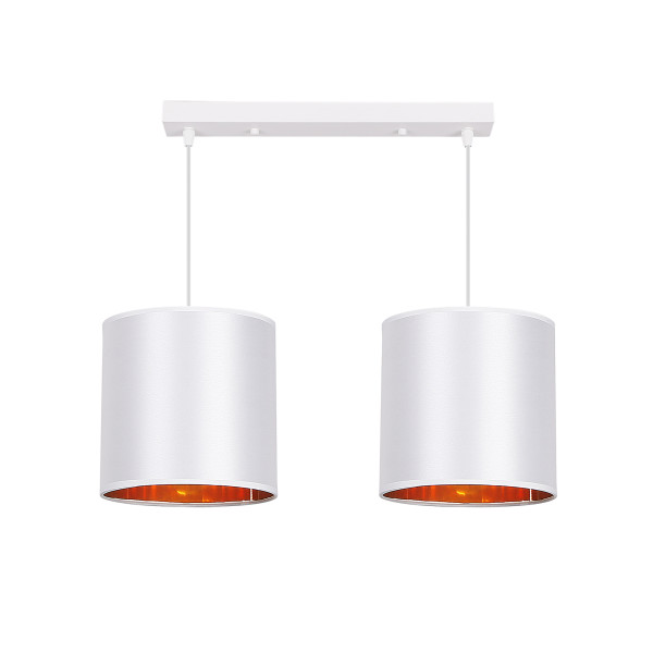 Lampa wisząca biało-złota ATLANTA 2xE27x40W wym: 95x54x20 cm Candellux 924068