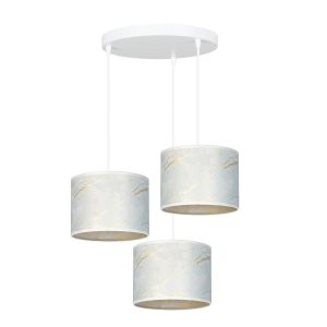 Lampa wisząca biało-złota BRODDI 3xE27x15W wym: 100x42x42 cm Emibig 860132 Lampa wisząca biało-złota BRODDI 3xE27x15W wym: 100x42x42 cm Emibig 860132