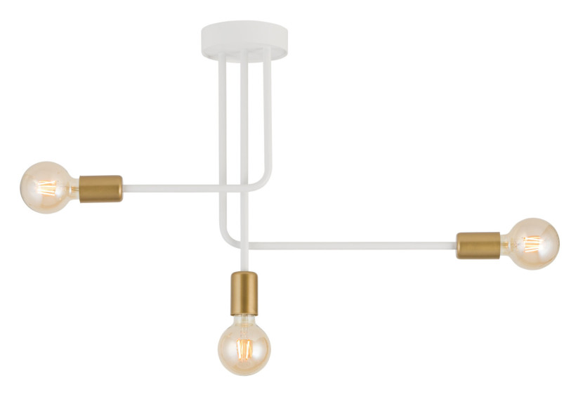 Lampa wisząca biało-złota Gino 3xE27x15W wym: 44x64x13 cm Sigma Lighting 841978