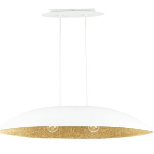 Lampa wisząca biało-złota Gondola 2xE27x15W wym: 90x84x25 cm Sigma Lighting 837843 Lampa wisząca biało-złota Gondola 2xE27x15W wym: 90x84x25 cm Sigma Lighting 837843